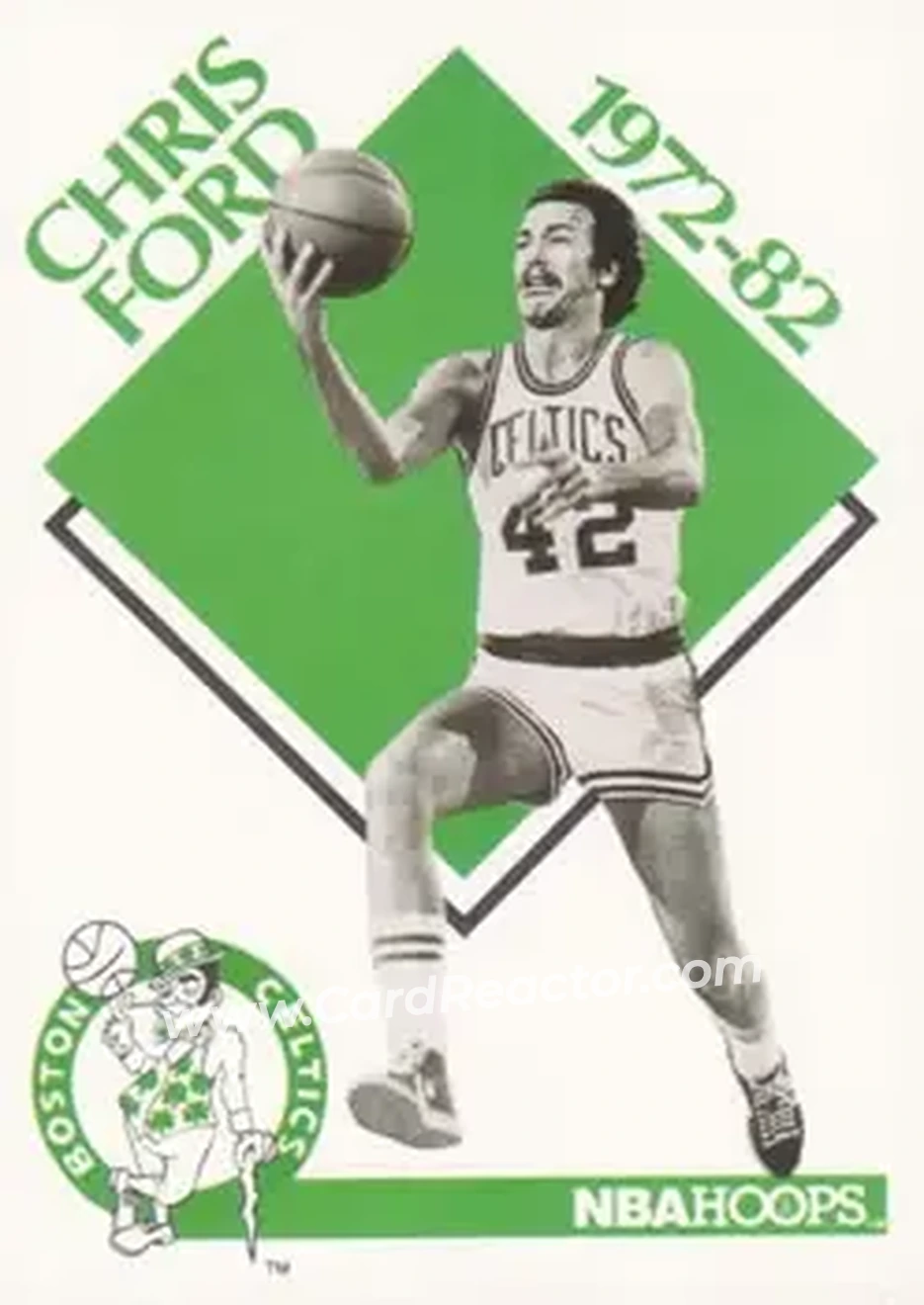1990-91 Hoops #347 - Chris Ford - Boston Celtics - Front