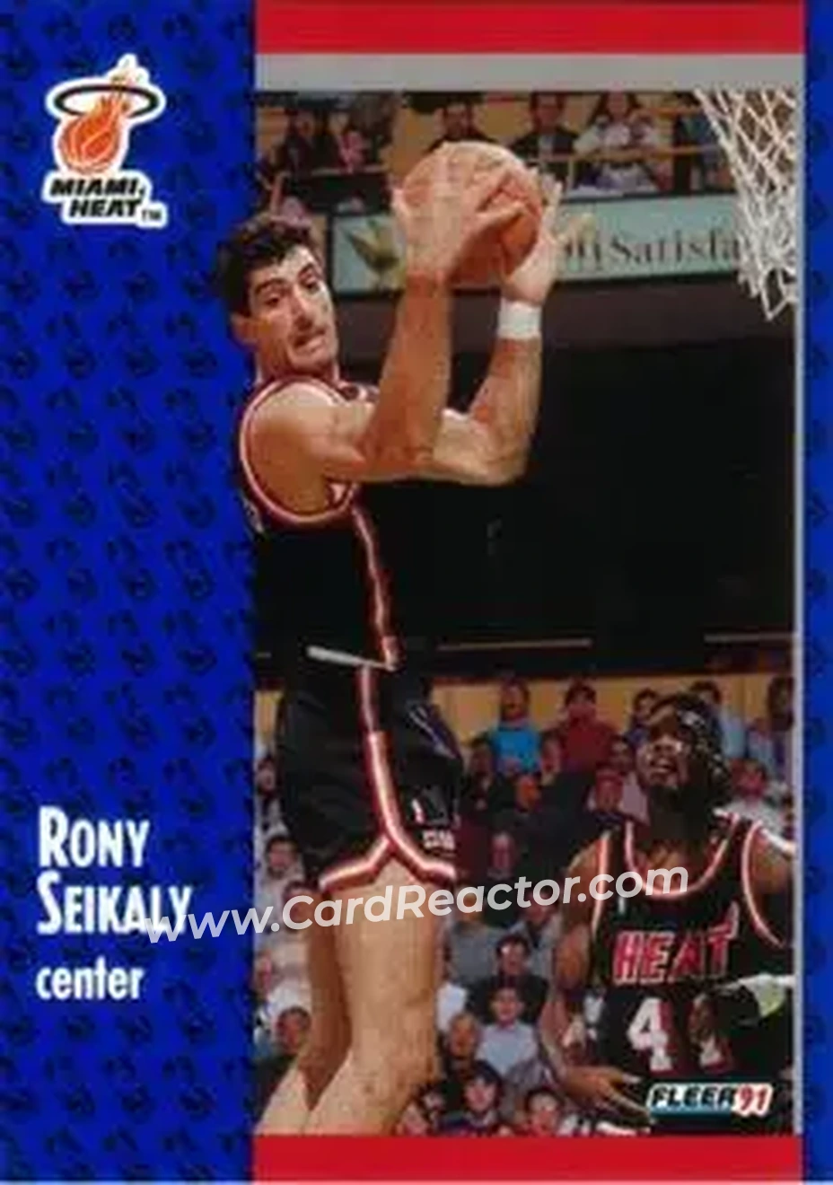 1991-92 Fleer #112 - Rony Seikaly - Miami Heat - Front