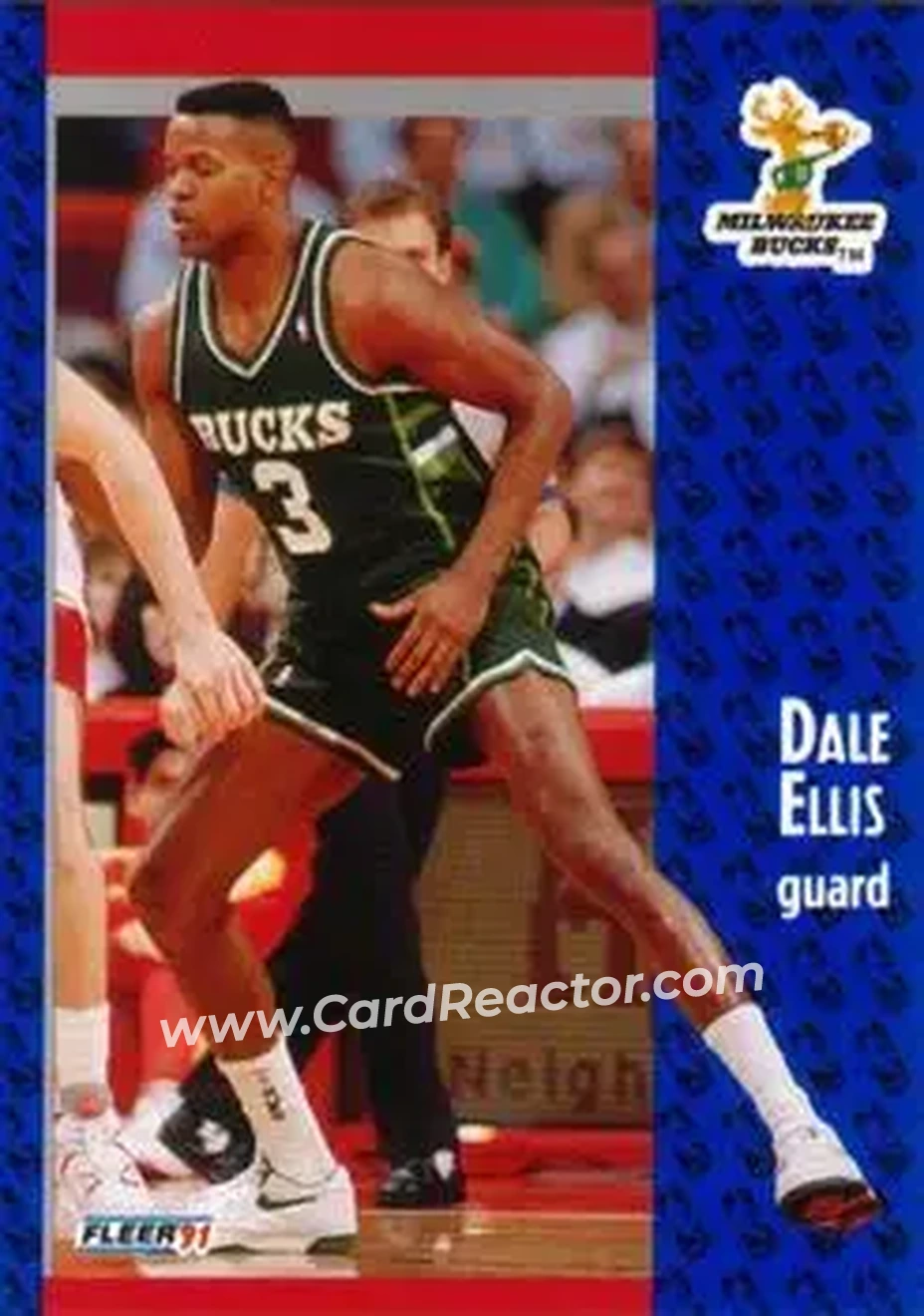 1991-92 Fleer #114 - Dale Ellis - Milwaukee Bucks - Front 1991-92 Fleer #114 - Dale Ellis - Milwaukee Bucks - Front