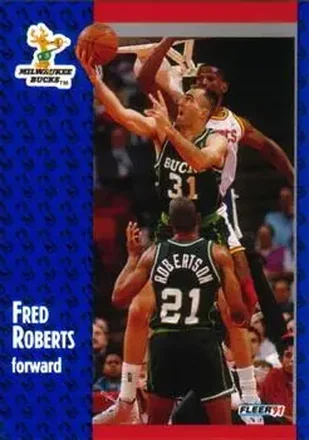 1991-92 Fleer #117 - Fred Roberts - Milwaukee Bucks