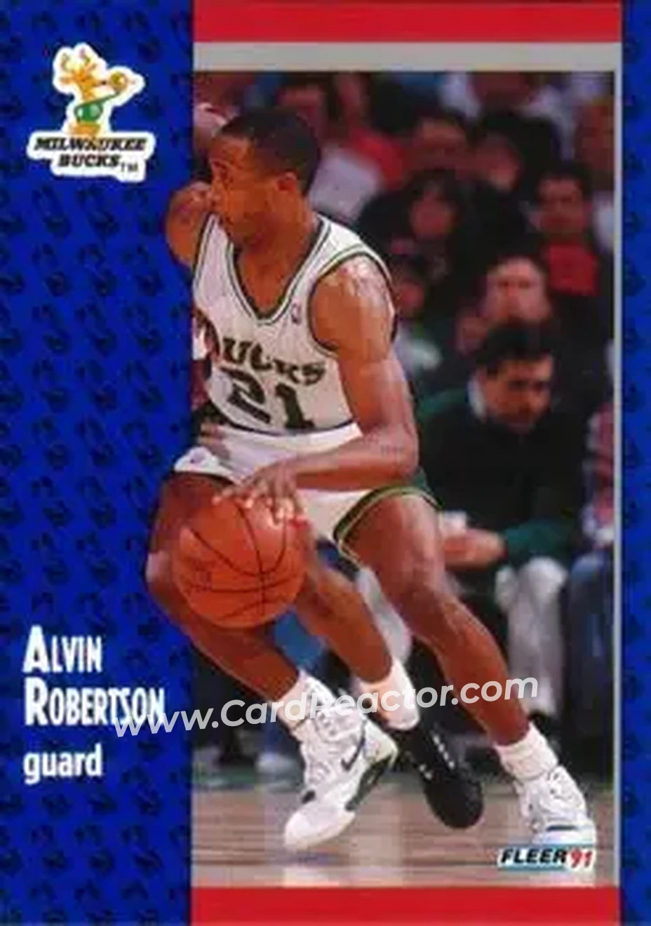 1991-92 Fleer #118 - Alvin Robertson - Milwaukee Bucks - Front 1991-92 Fleer #118 - Alvin Robertson - Milwaukee Bucks - Front