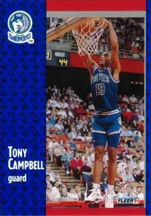 1991-92 Fleer #121 - Tony Campbell - Minnesota Timberwolves