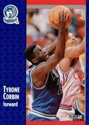 1991-92 Fleer #122 - Tyrone Corbin - Minnesota Timberwolves