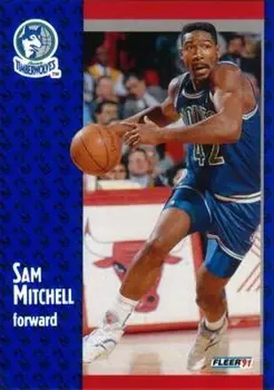 1991-92 Fleer #123 - Sam Mitchell - Minnesota Timberwolves