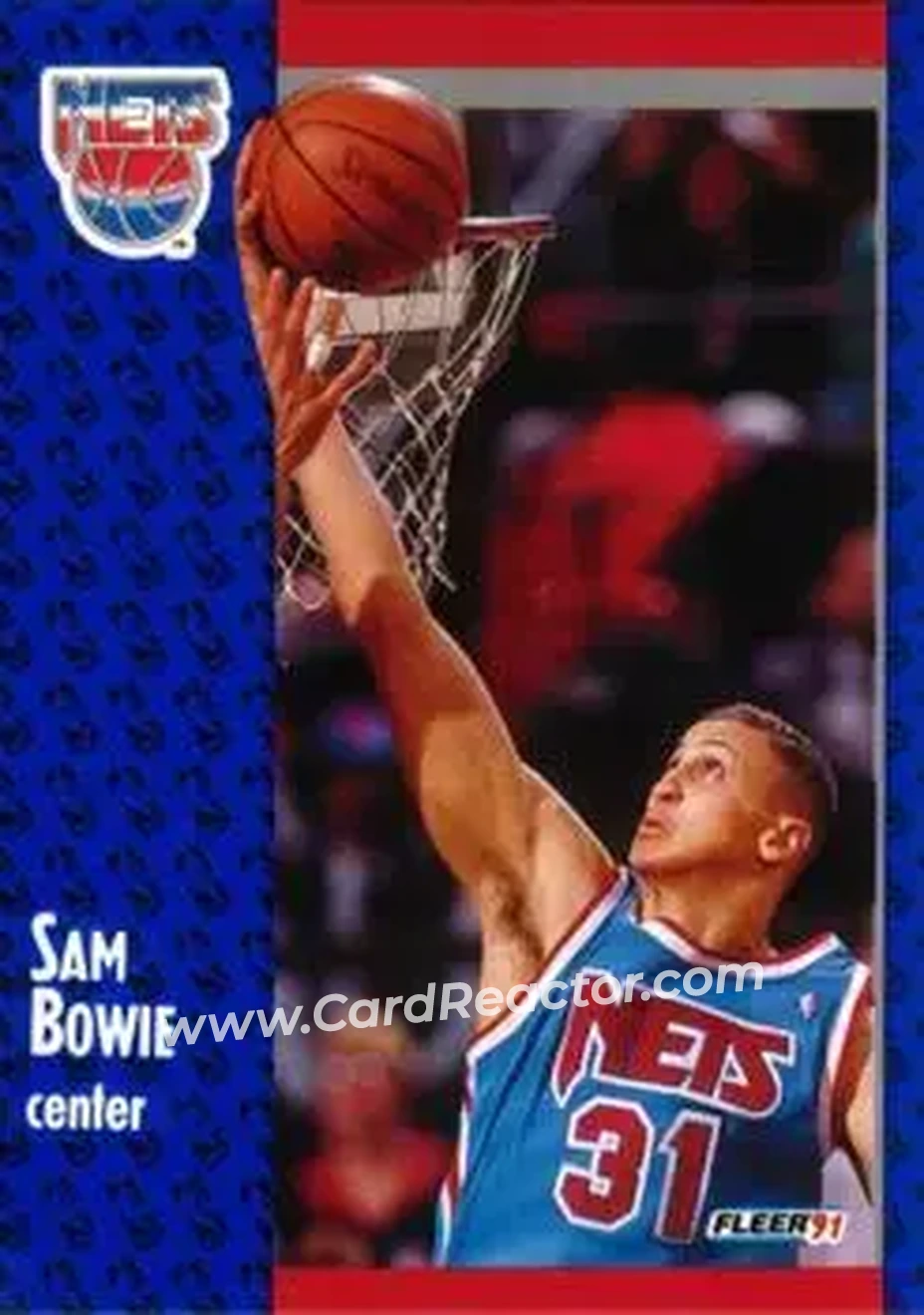 1991-92 Fleer #129 - Sam Bowie - New Jersey Nets - Front