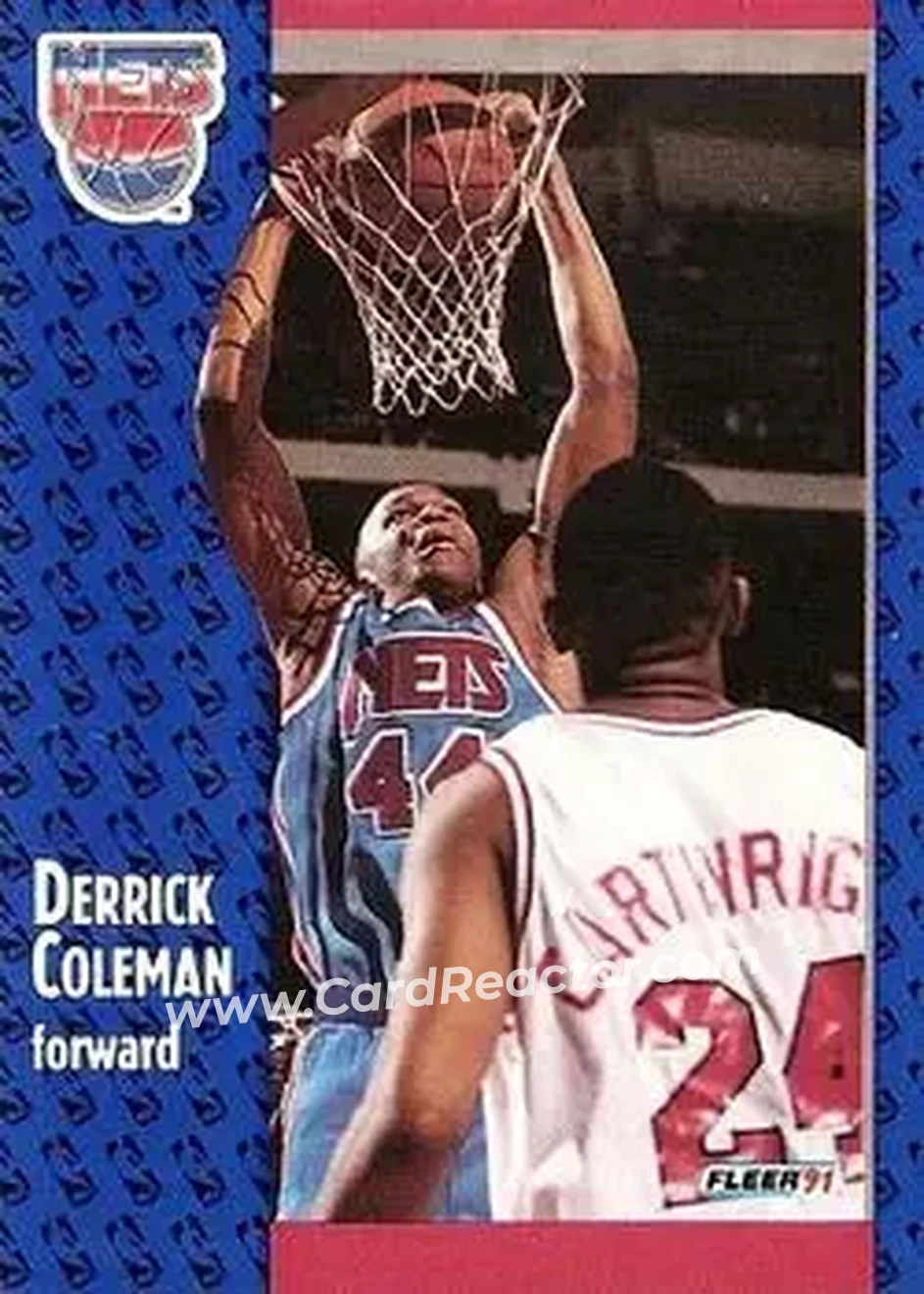 1991-92 Fleer #130 - Derrick Coleman - New Jersey Nets - Front