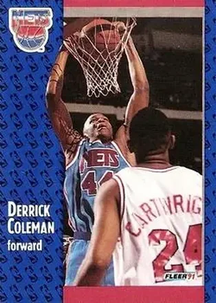 1991-92 Fleer #130 - Derrick Coleman - New Jersey Nets