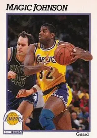 1991-92 Hoops #101 - Magic Johnson - Los Angeles Lakers