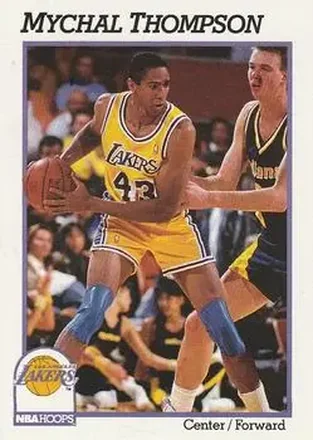 1991-92 Hoops #105 - Mychal Thompson - Los Angeles Lakers