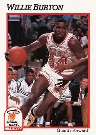 1991-92 Hoops #107 - Willie Burton - Miami Heat