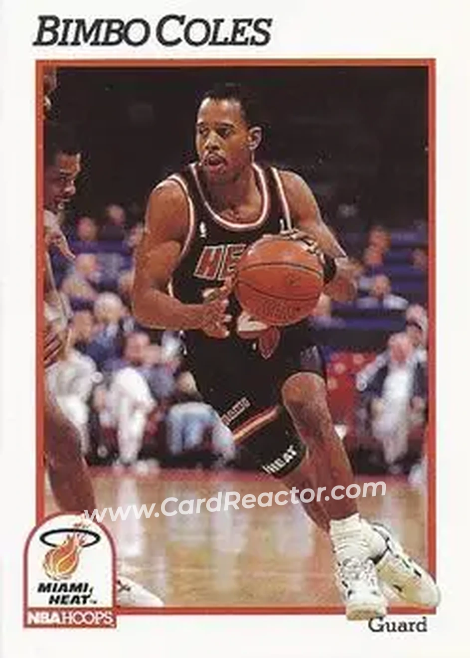1991-92 Hoops #108 - Bimbo Coles - Miami Heat - Front