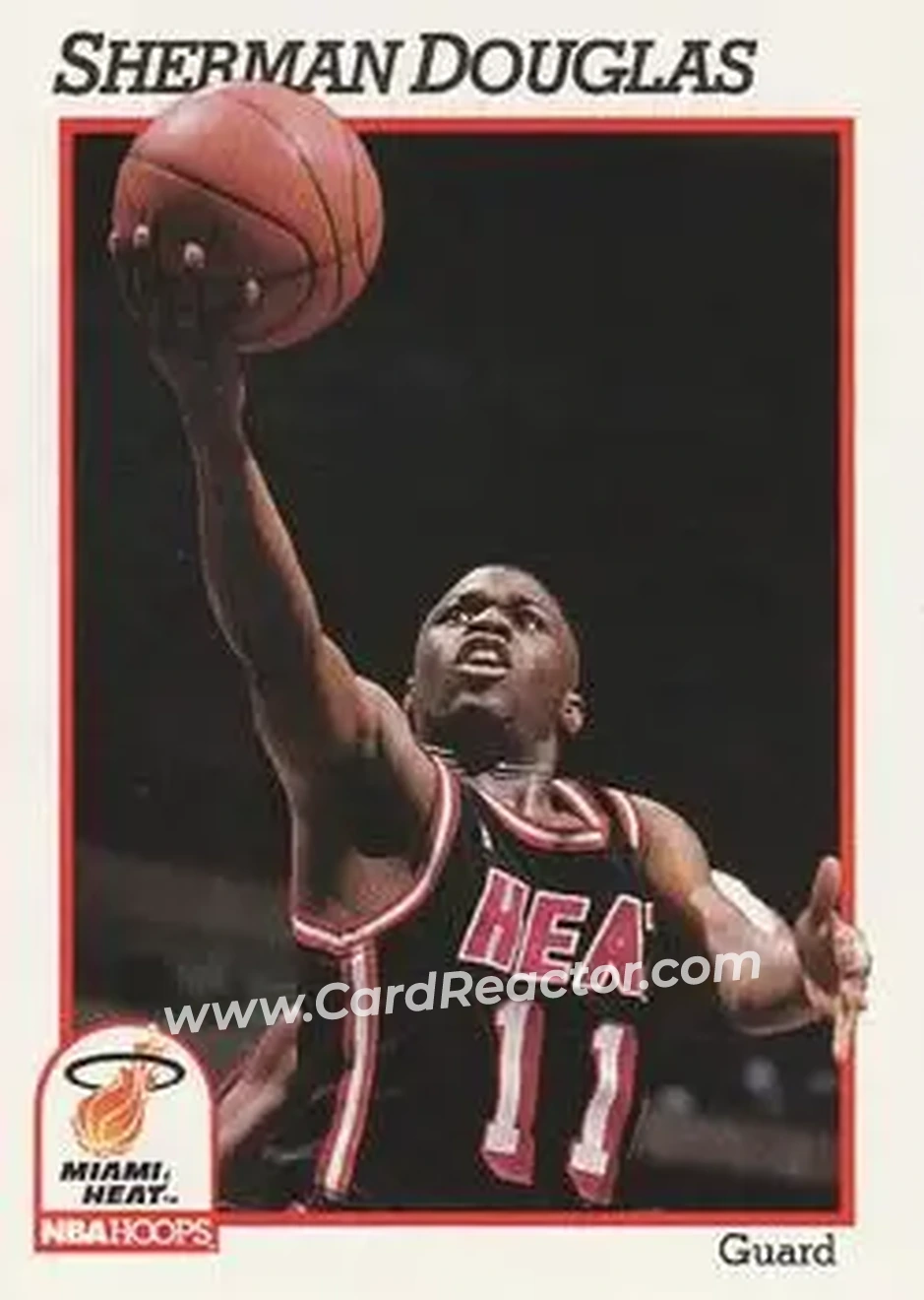 1991-92 Hoops #110 - Sherman Douglas - Miami Heat - Front