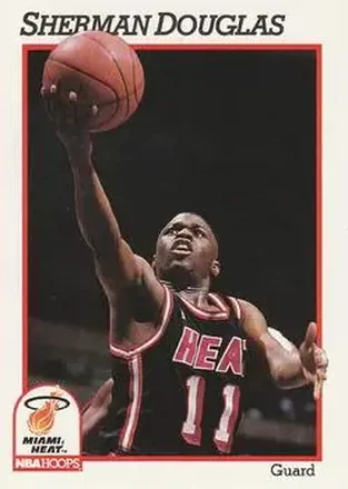 1991-92 Hoops #110 - Sherman Douglas - Miami Heat