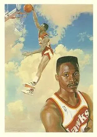 1990-91 Hoops #355 - Dominique Wilkins - Atlanta Hawks