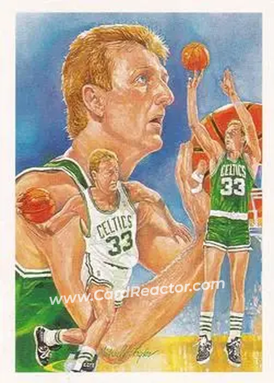 1990-91 Hoops #356 - Larry Bird - Boston Celtics - Front