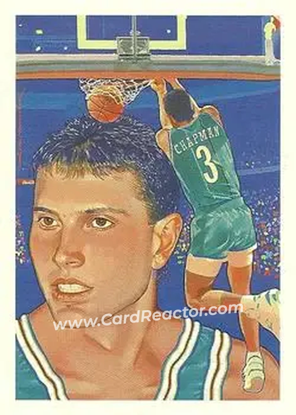 1990-91 Hoops #357 - Rex Chapman - Charlotte Hornets - Front