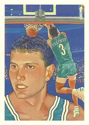 1990-91 Hoops #357 - Rex Chapman - Charlotte Hornets