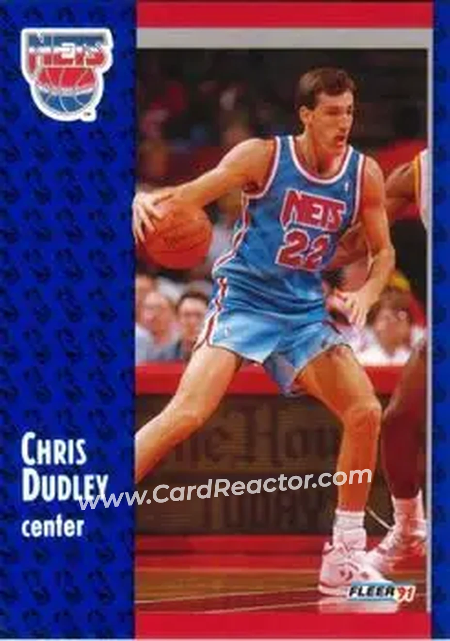 1991-92 Fleer #131 - Chris Dudley - New Jersey Nets - Front 1991-92 Fleer #131 - Chris Dudley - New Jersey Nets - Front