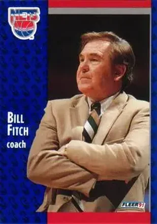 1991-92 Fleer #132 - Bill Fitch - New Jersey Nets