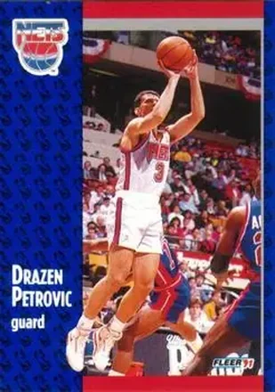 1991-92 Fleer #134 - Dražen Petrović - New Jersey Nets
