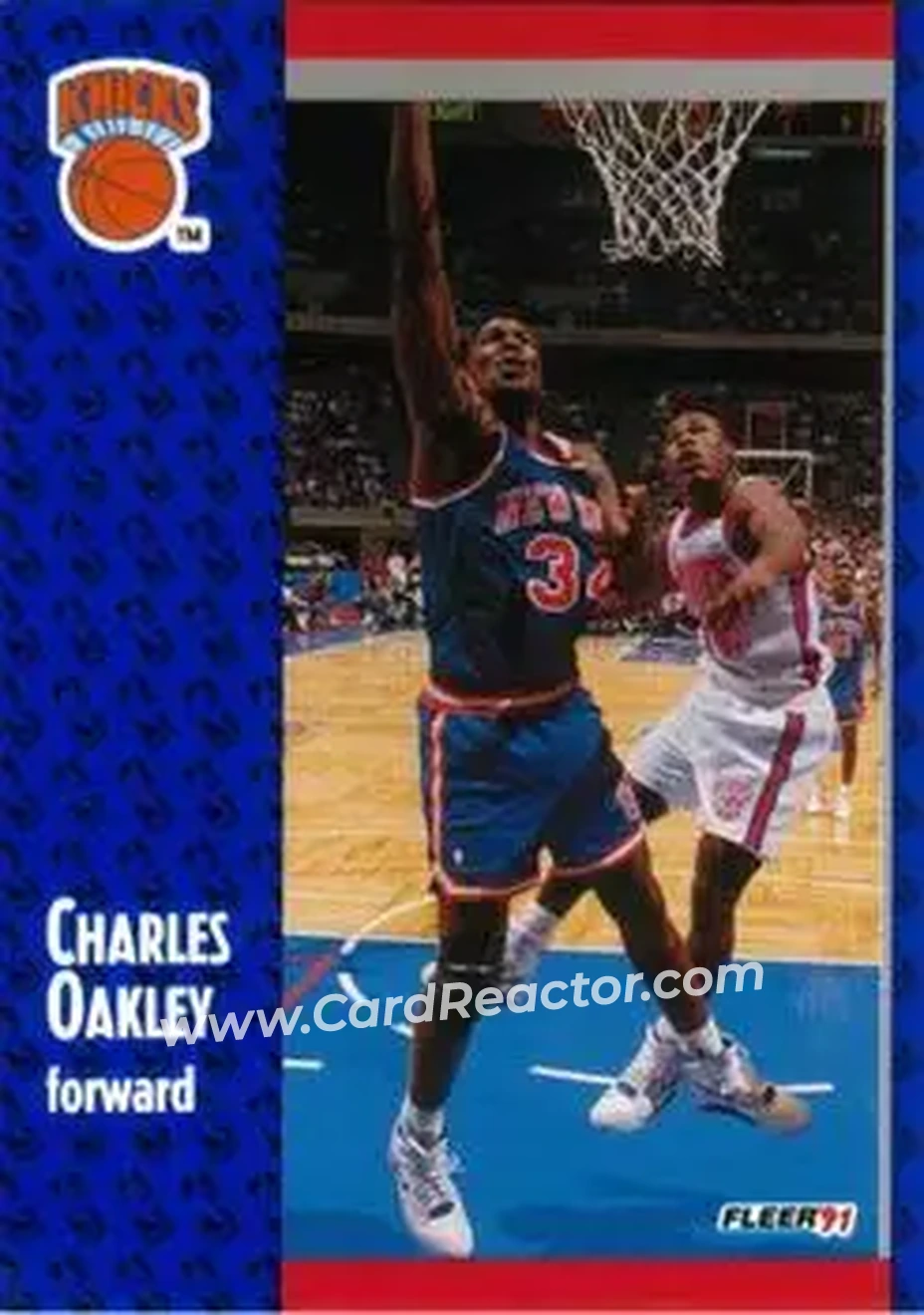 1991-92 Fleer #138 - Charles Oakley - New York Knicks - Front