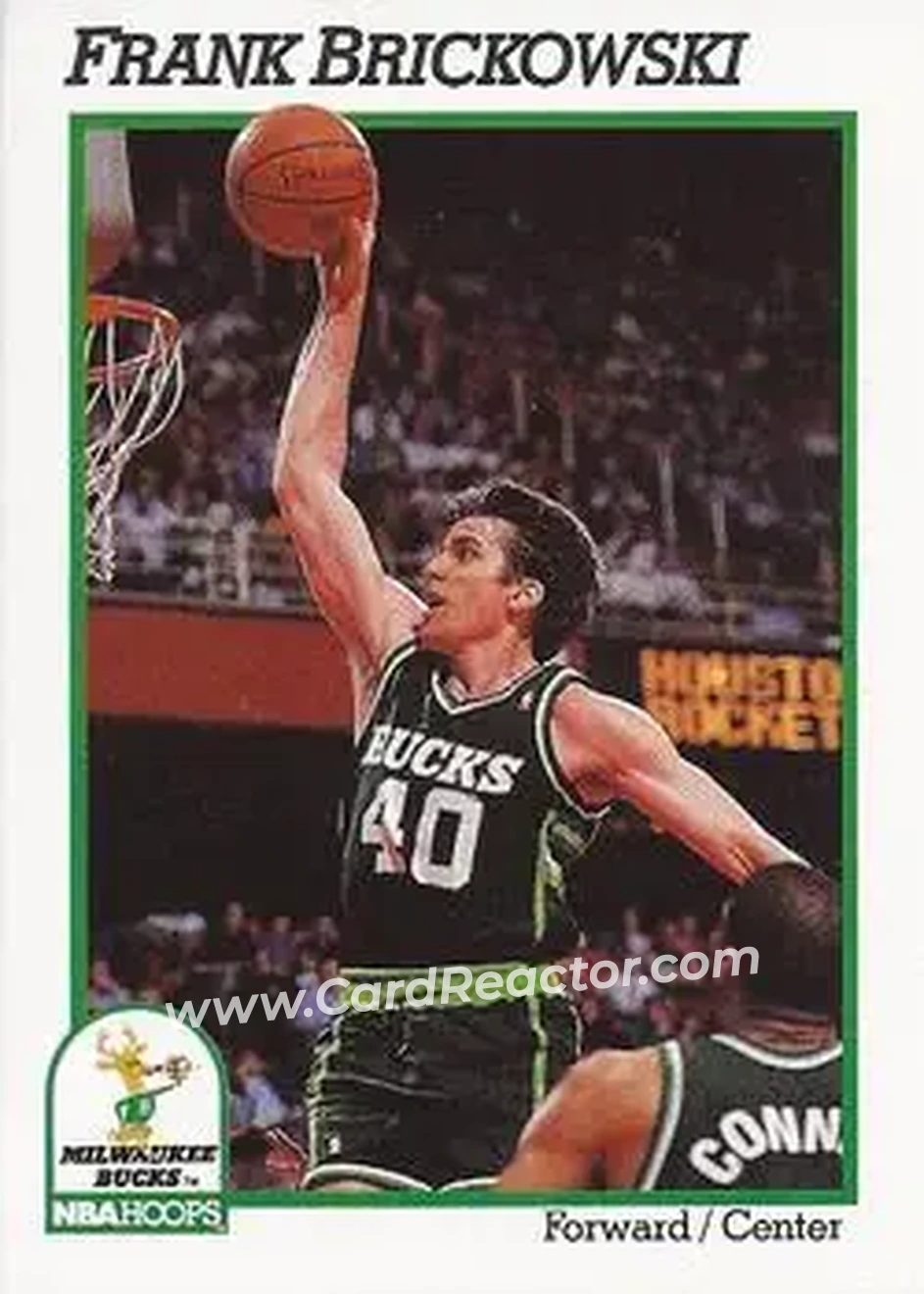 1991-92 Hoops #115 - Frank Brickowski - Milwaukee Bucks - Front
