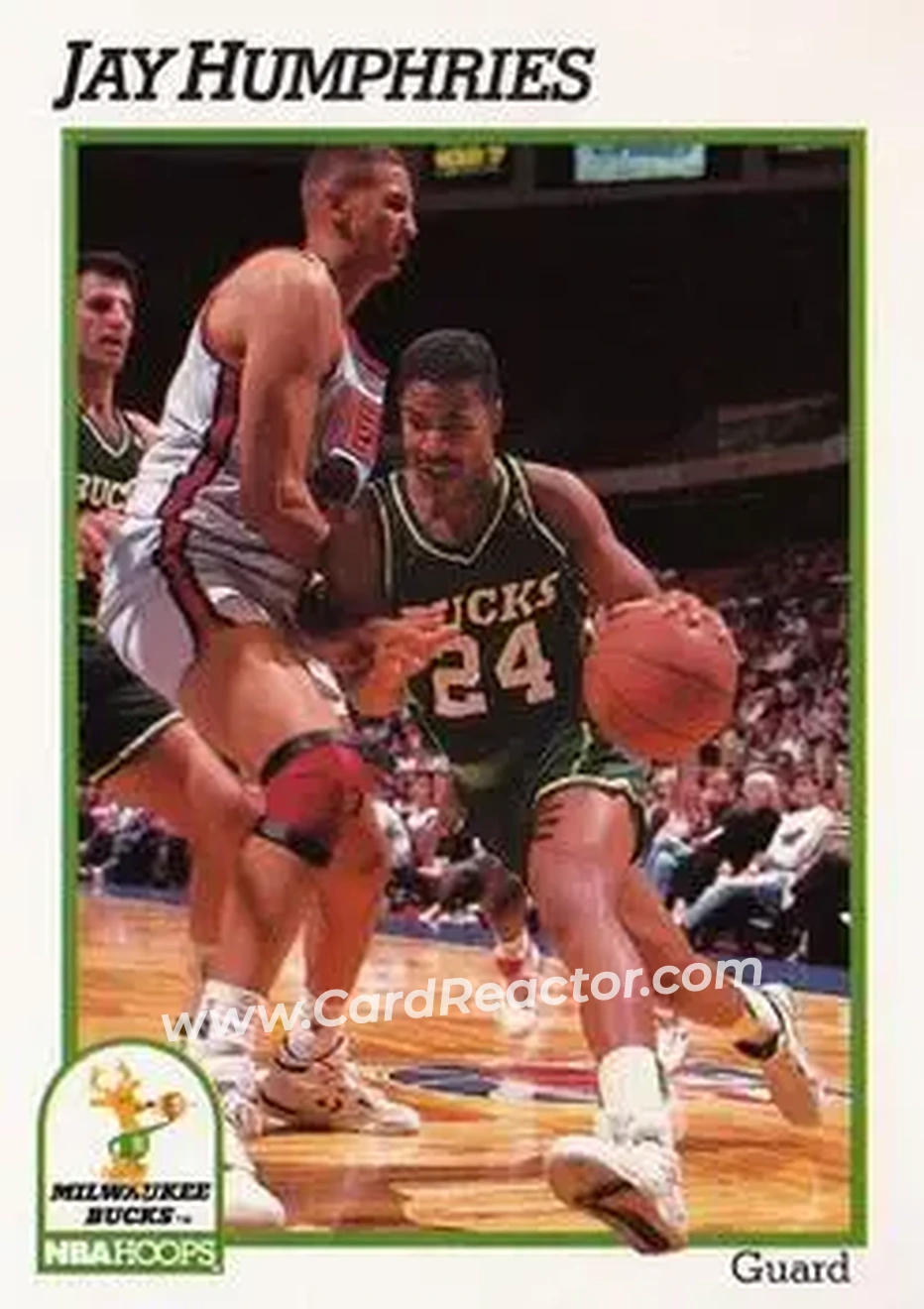 1991-92 Hoops #117 - Jay Humphries - Milwaukee Bucks - Front