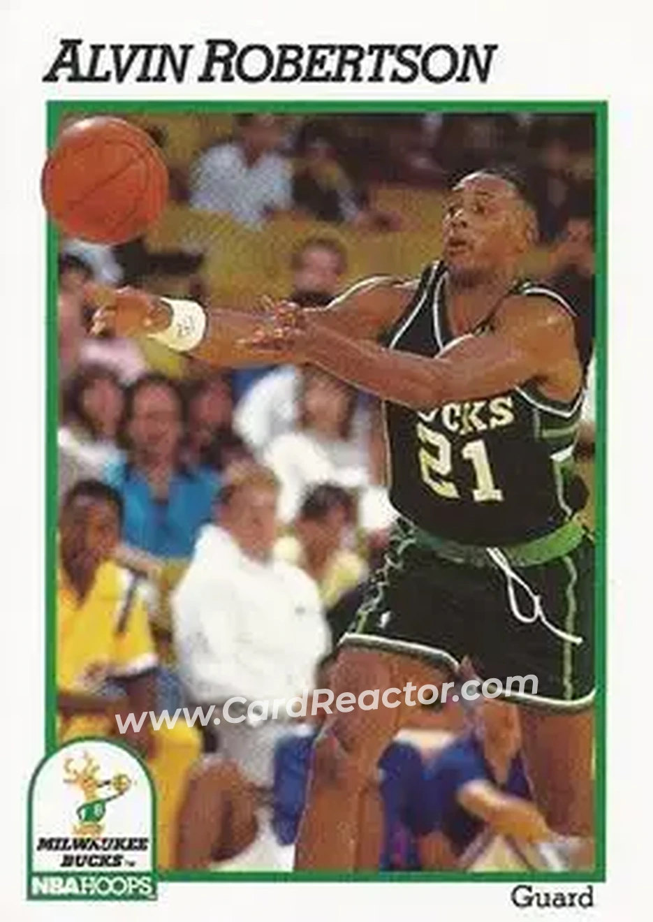 1991-92 Hoops #120 - Alvin Robertson - Milwaukee Bucks - Front
