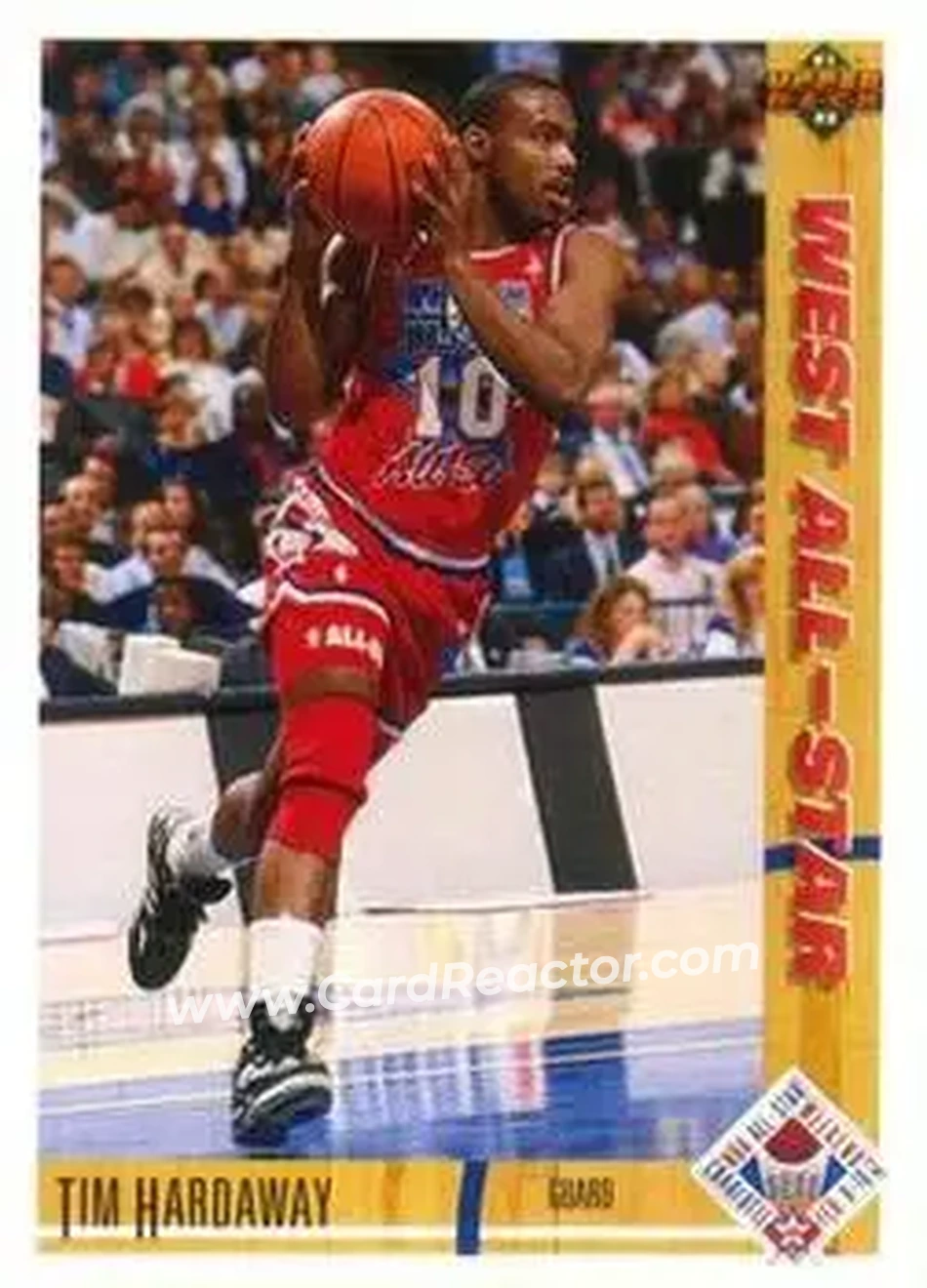 1991-92 Upper Deck #50 - Tim Hardaway - Golden State Warriors - Front