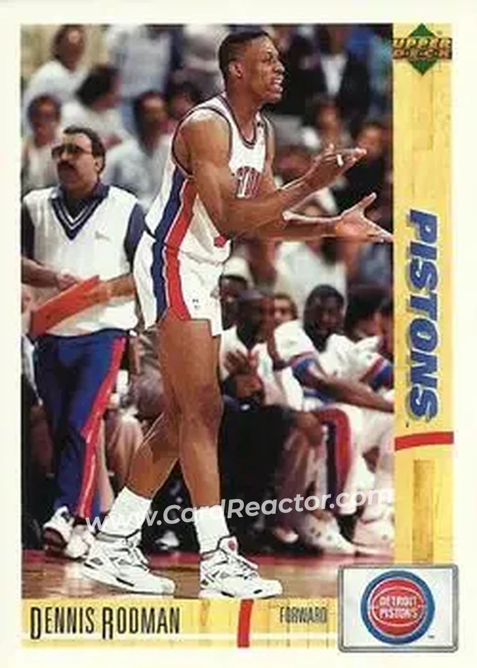 1991-92 Upper Deck Italian #50 - Dennis Rodman - Detroit Pistons - Front 1991-92 Upper Deck Italian #50 - Dennis Rodman - Detroit Pistons - Front