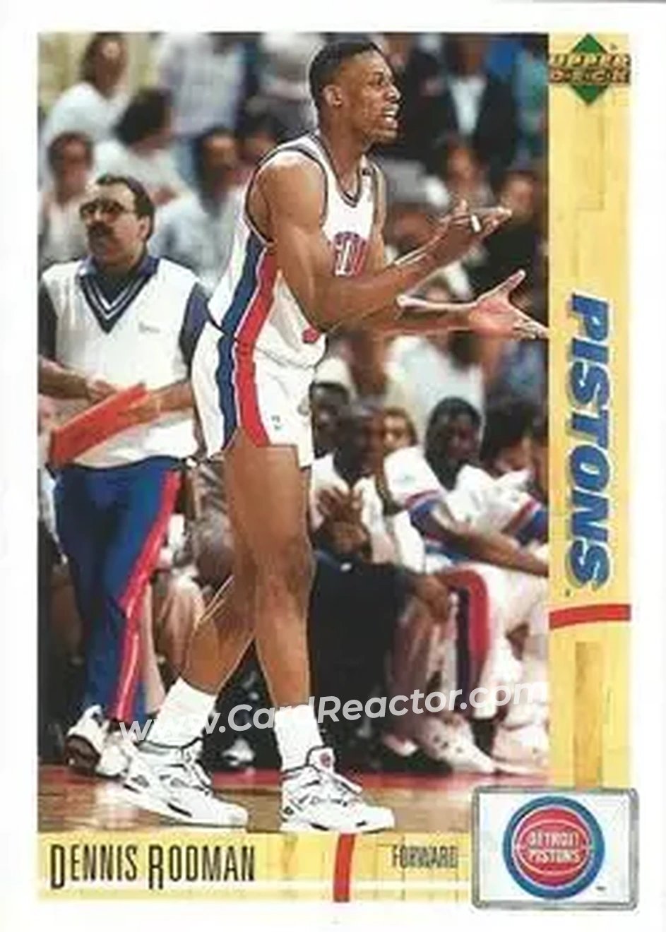 1991-92 Upper Deck Italian #50 - Dennis Rodman - Detroit Pistons - Front 1991-92 Upper Deck Italian #50 - Dennis Rodman - Detroit Pistons - Front
