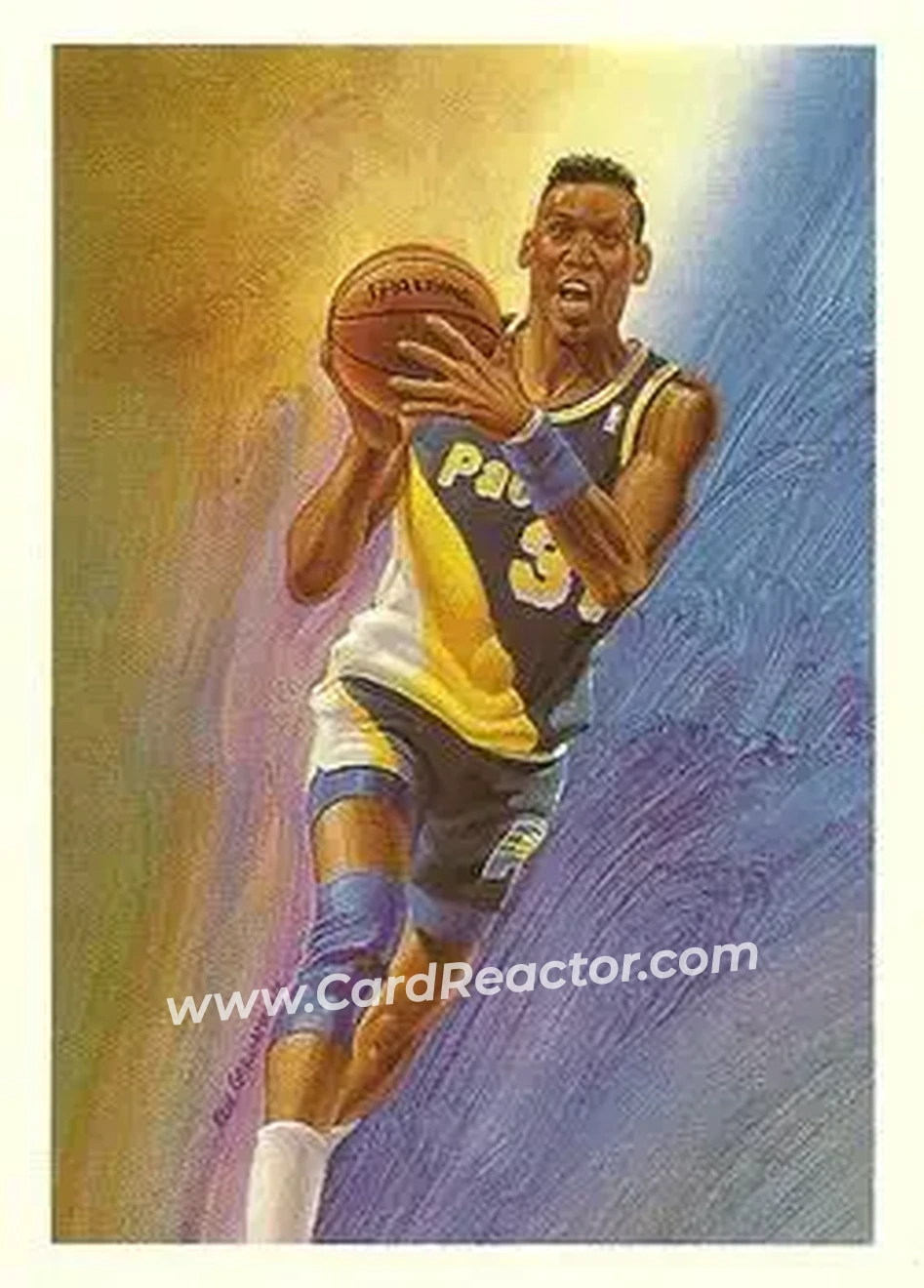 1990-91 Hoops #365 - Reggie Miller - Indiana Pacers - Front