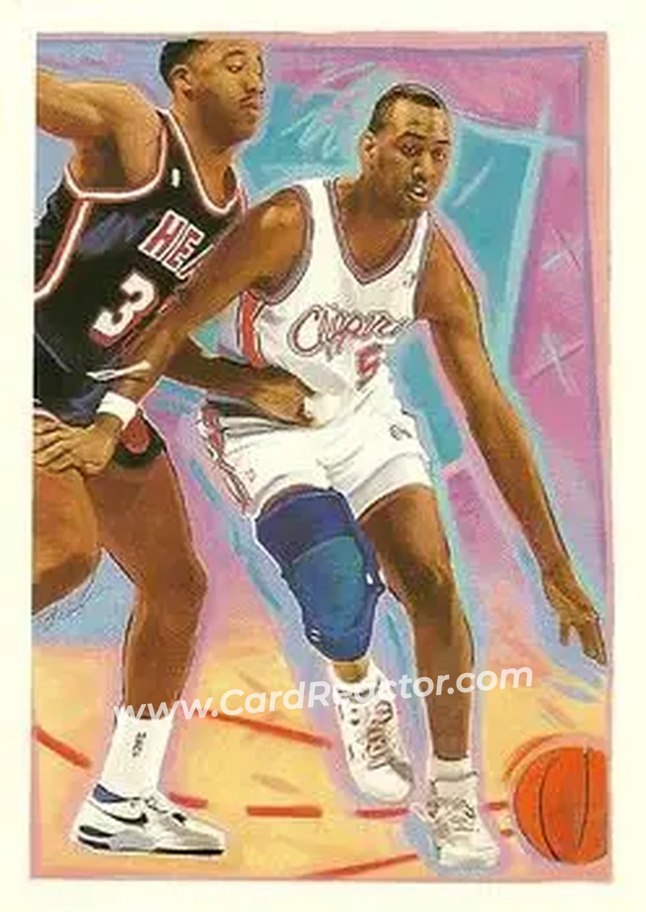 1990-91 Hoops #366 - Danny Manning - Los Angeles Clippers - Front