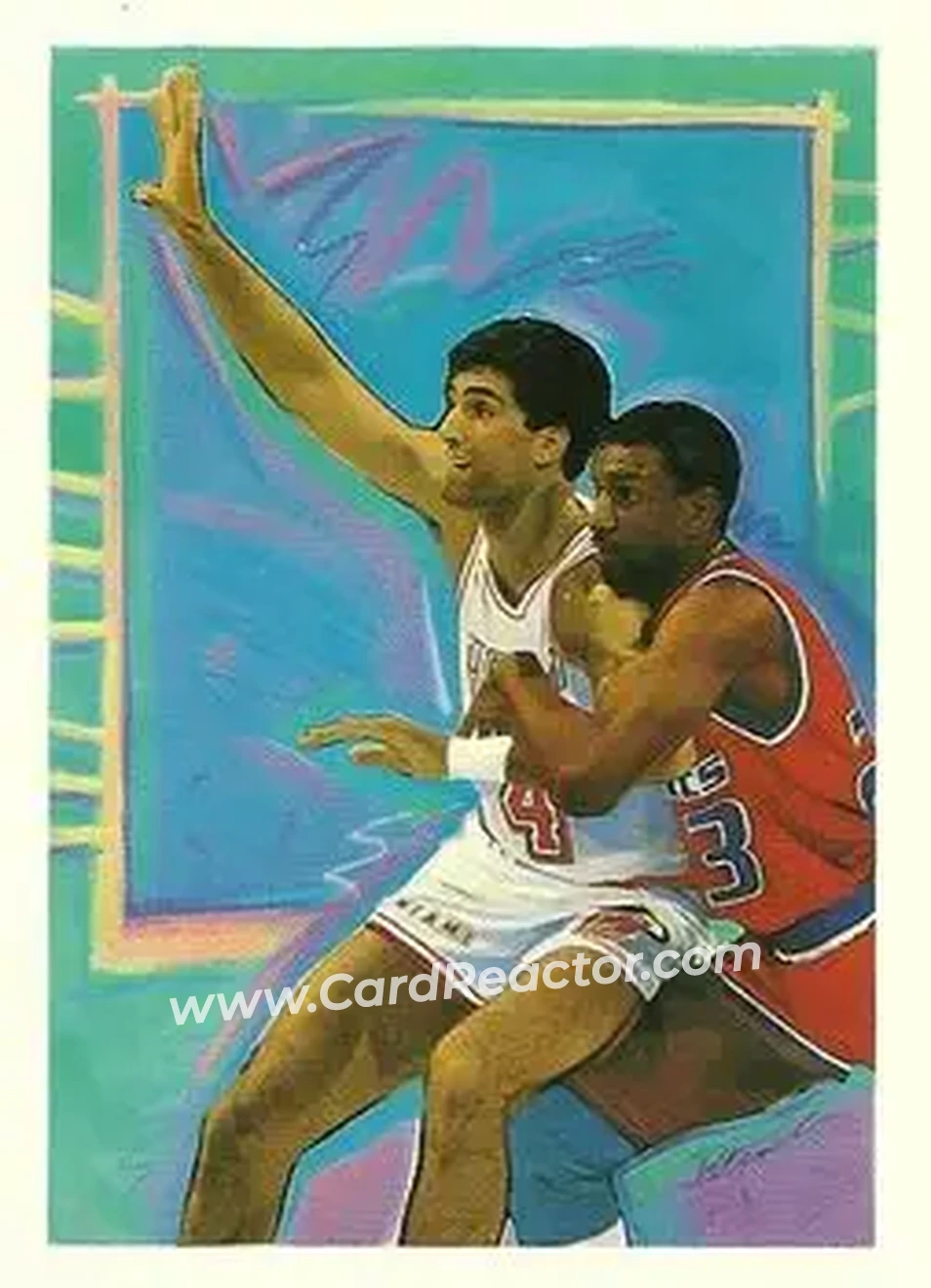 1990-91 Hoops #368 - Rony Seikaly - Miami Heat - Front