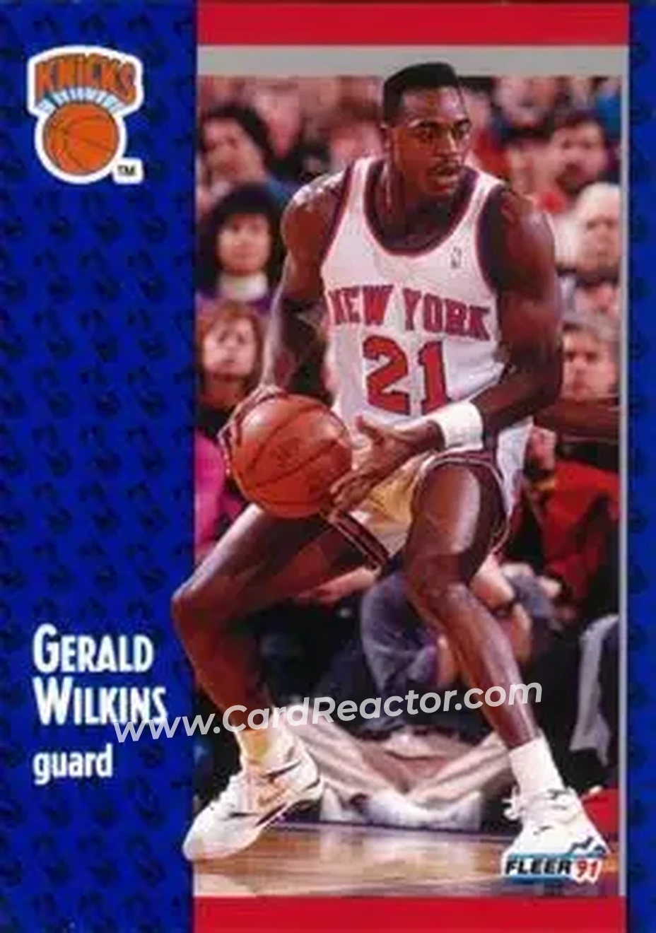 1991-92 Fleer #142 - Gerald Wilkins - New York Knicks - Front