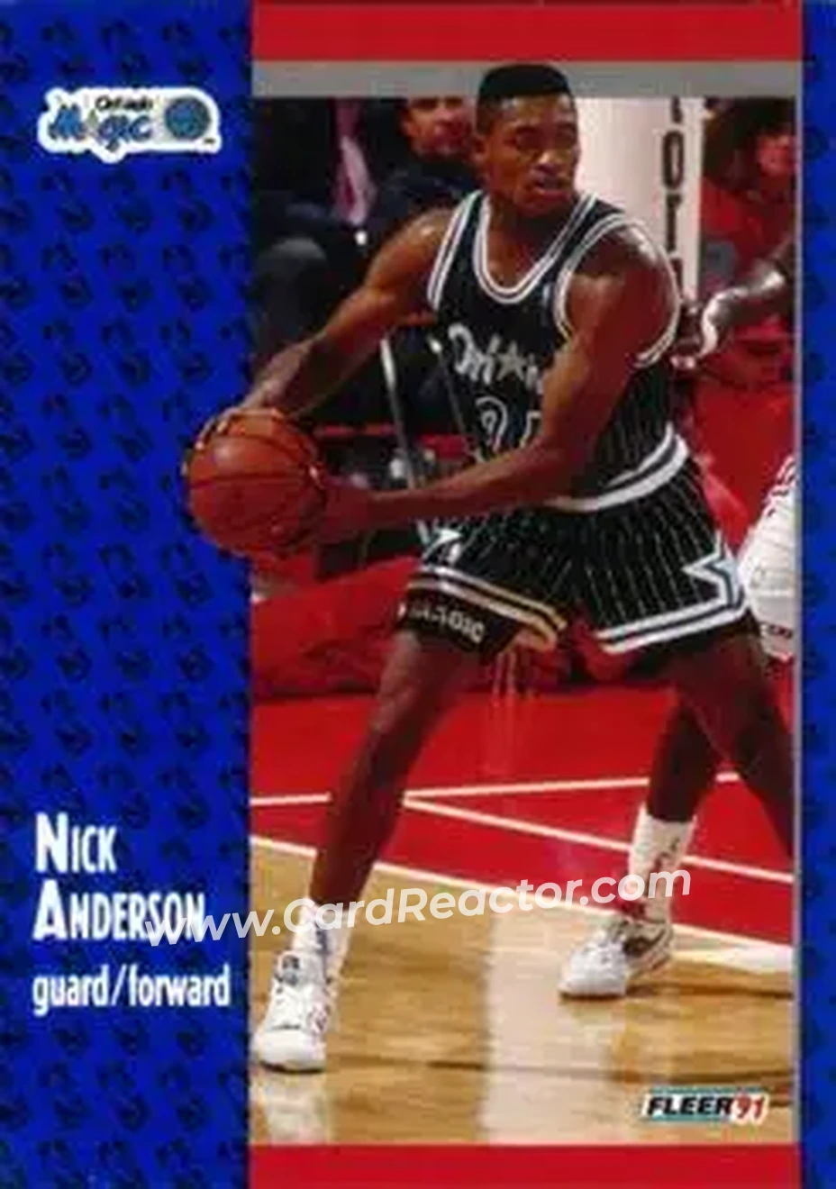 1991-92 Fleer #143 - Nick Anderson - Orlando Magic - Front