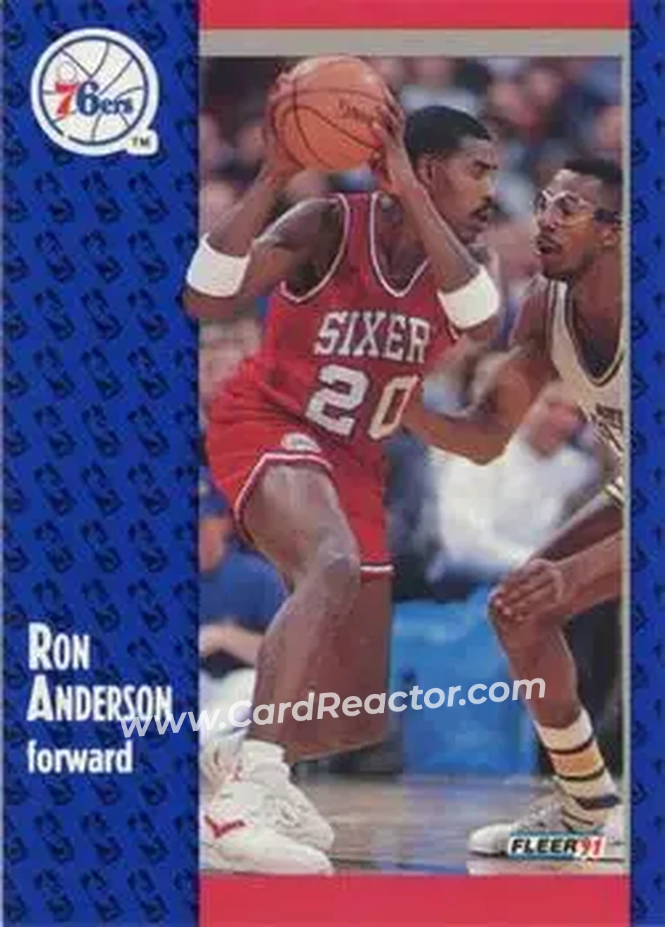 1991-92 Fleer #150 - Ron Anderson - Philadelphia 76ers - Front