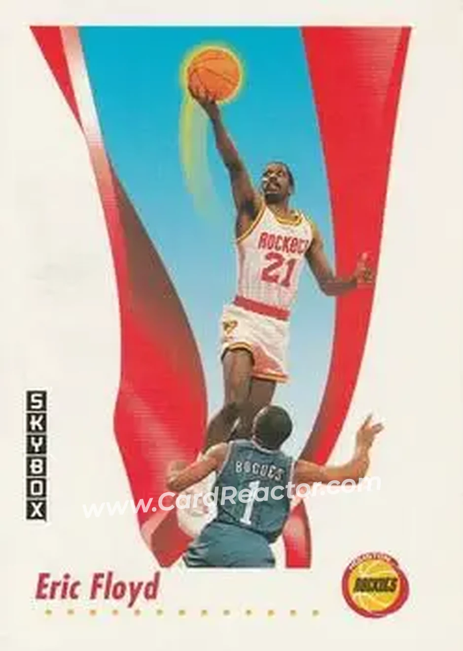 1991-92 SkyBox #101 - Sleepy Floyd - Houston Rockets - Front
