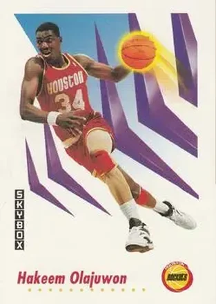 1991-92 SkyBox #105 - Hakeem Olajuwon - Houston Rockets