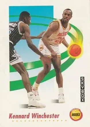 1991-92 SkyBox #109 - Kennard Winchester - Houston Rockets