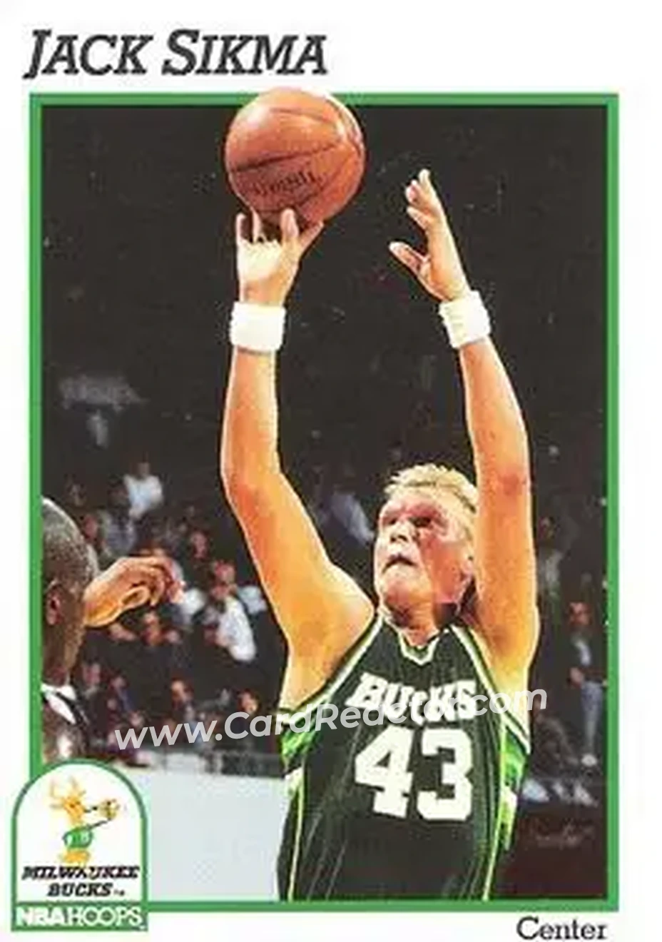 1991-92 Hoops #122 - Jack Sikma - Milwaukee Bucks - Front