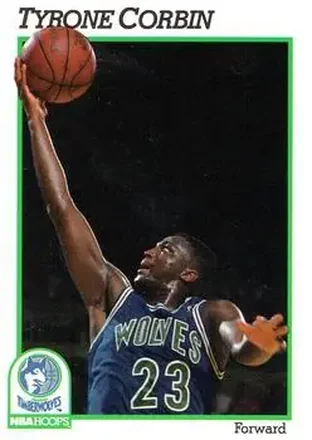 1991-92 Hoops #125 - Tyrone Corbin - Minnesota Timberwolves
