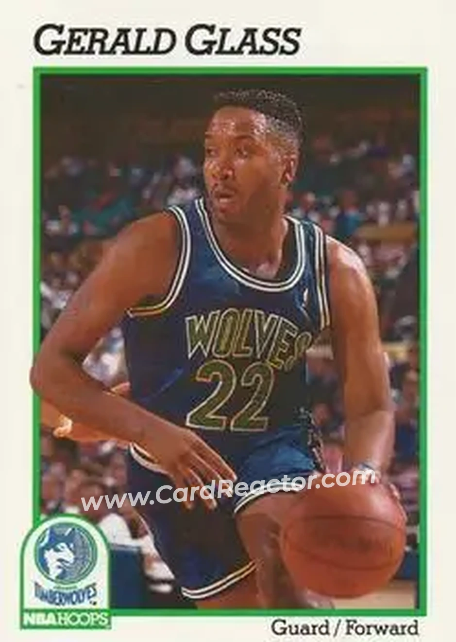 1991-92 Hoops #126 - Gerald Glass - Minnesota Timberwolves - Front 1991-92 Hoops #126 - Gerald Glass - Minnesota Timberwolves - Front