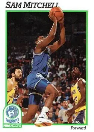1991-92 Hoops #127 - Sam Mitchell - Minnesota Timberwolves