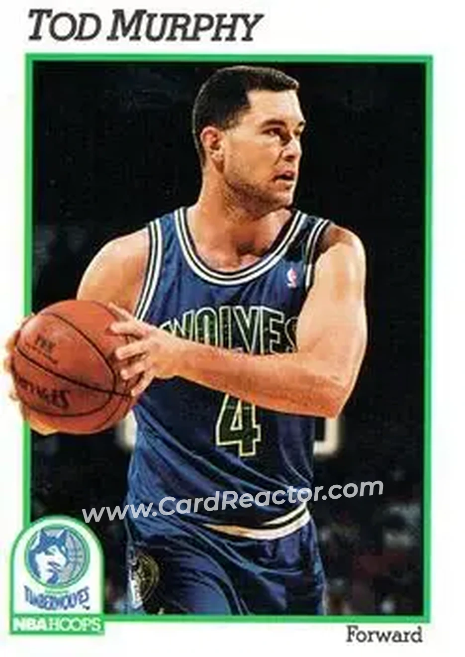 1991-92 Hoops #128 - Tod Murphy - Minnesota Timberwolves - Front