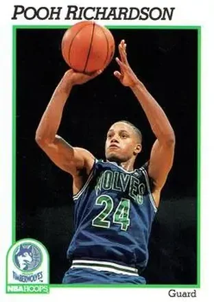 1991-92 Hoops #129 - Pooh Richardson - Minnesota Timberwolves