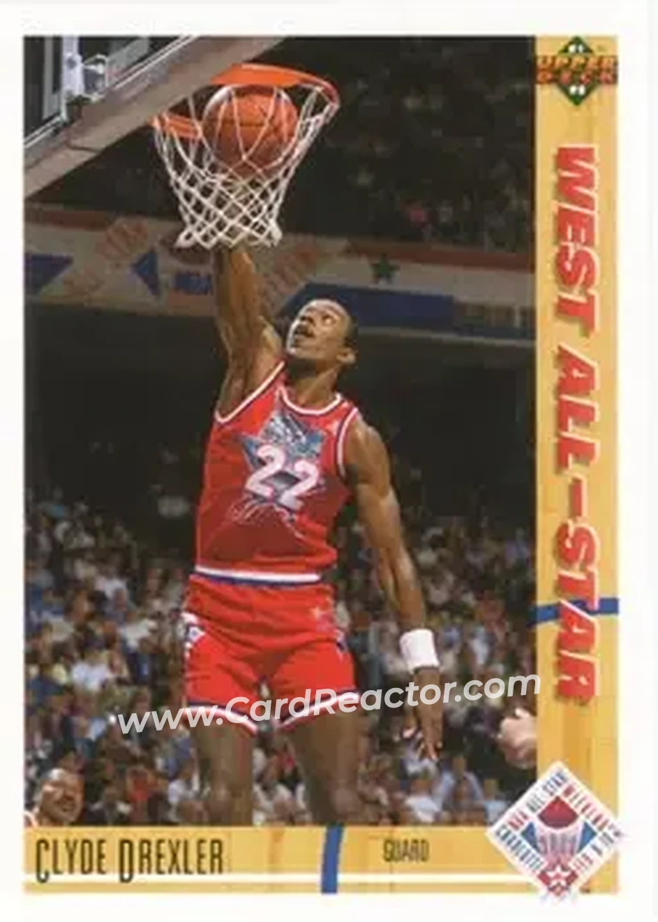 1991-92 Upper Deck #53 - Clyde Drexler - Portland Trail Blazers - Front