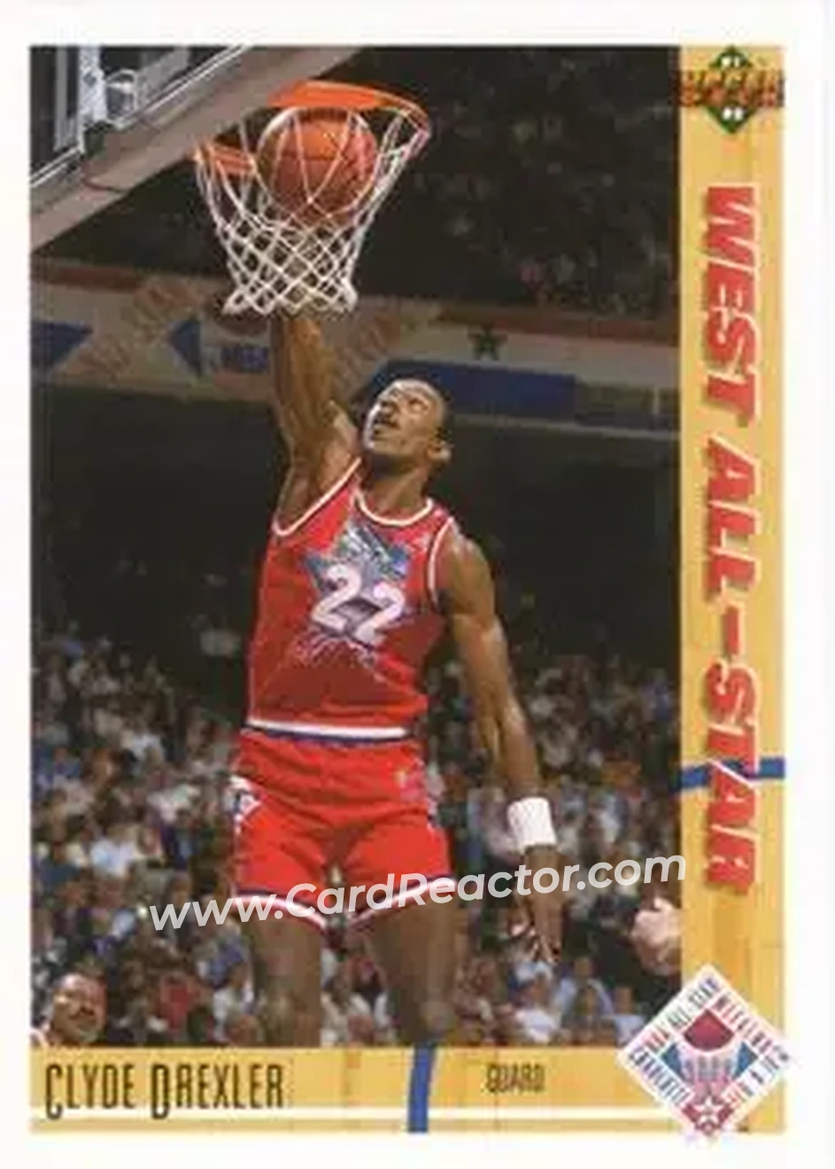 1991-92 Upper Deck #53 - Clyde Drexler - Portland Trail Blazers - Front