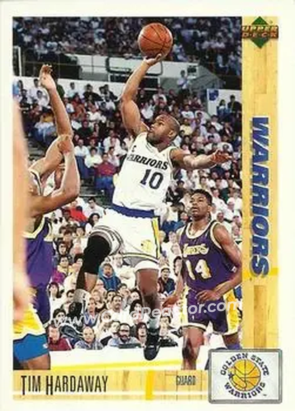1991-92 Upper Deck Italian #52 - Tim Hardaway - Golden State Warriors - Front 1991-92 Upper Deck Italian #52 - Tim Hardaway - Golden State Warriors - Front