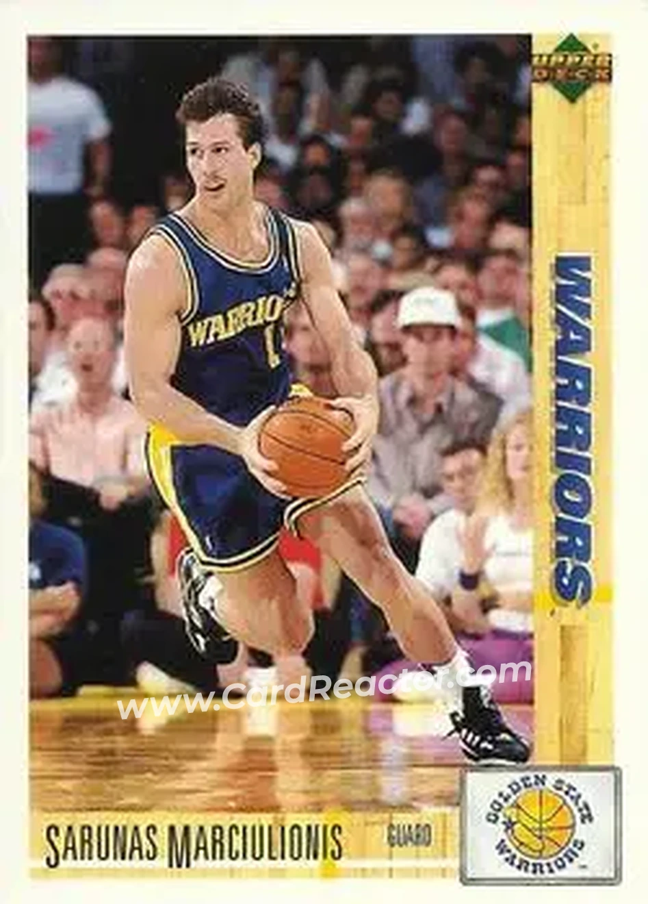1991-92 Upper Deck Italian #53 - Šarūnas Marčiulionis - Golden State Warriors - Front 1991-92 Upper Deck Italian #53 - Šarūnas Marčiulionis - Golden State Warriors - Front